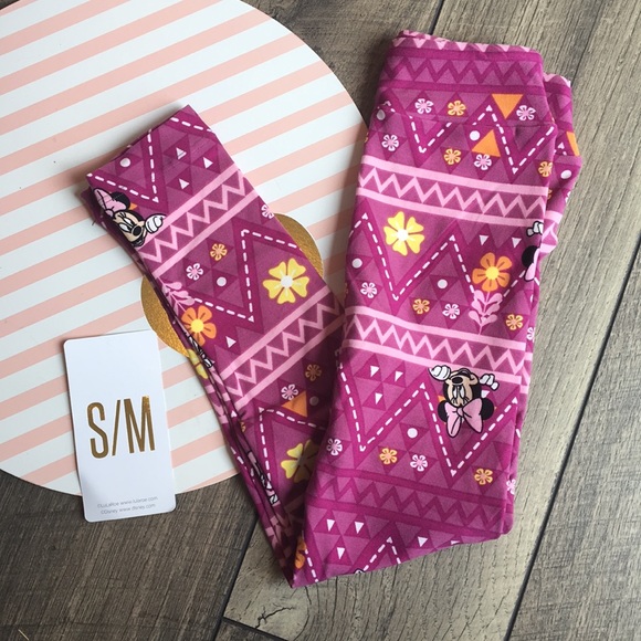 LuLaRoe Other - 💕Minnie Mouse NWT Pink leggings size S/M fits 2-6